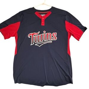 Majestic Blue Minn. Twins Jersey # 14 w/snap-on logo.